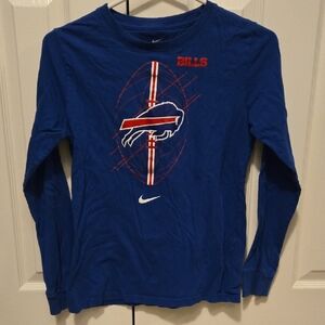 Nike Kids Buffalo Bills Long Sleeve Tee - Blue with Red & White Accents